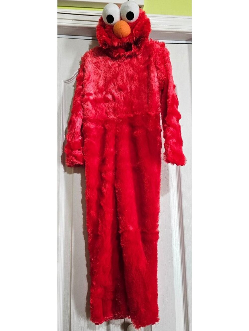 Elmo Sesame Street Toddler Costume 3T-4T Halloween Red Furry Monster Hood Kids